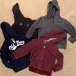 Four Boys Sweatshirts/Hoodies, size 4T